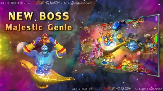 米国ホットセール 4 プレーヤーアーケード釣りスキルゲーム機アラジンアドベンチャー